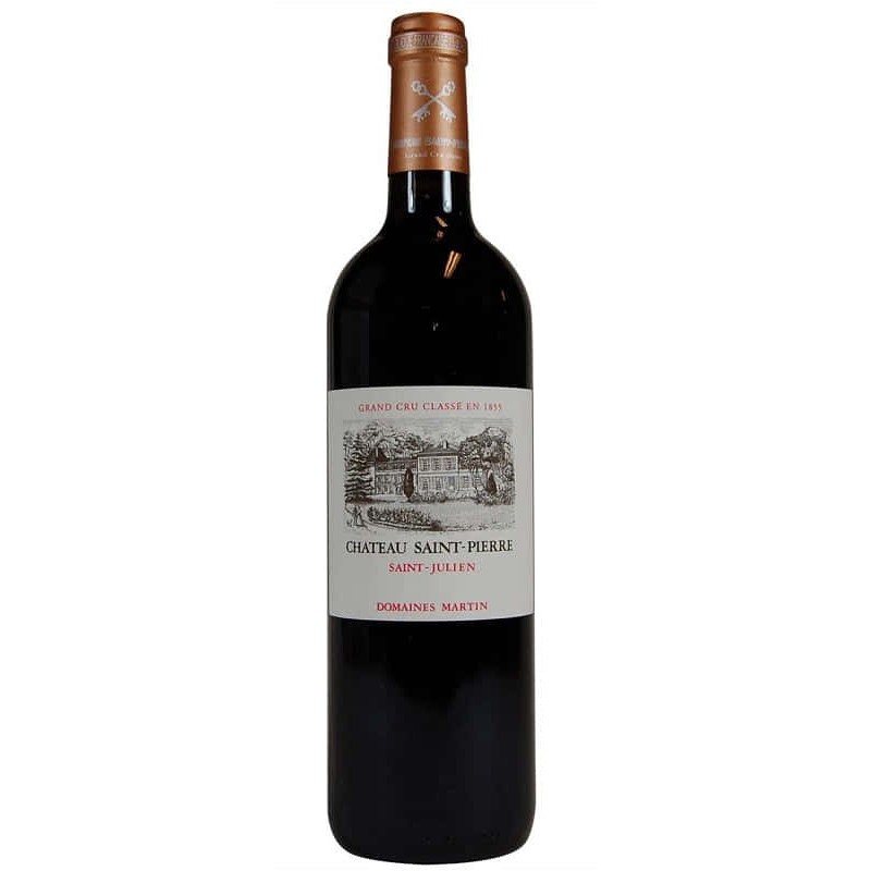CHÂTEAU "SAINT-PIERRE" 4ÈME CRU CLASSÉ 2023 SAINT-JULIEN ROUGE 75 CL CRD - CAISSE BOIS DE 6 BT - French Wine 75cl